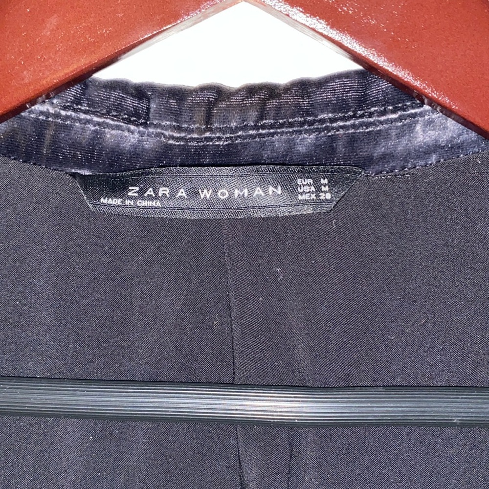 Zara Velvet dark gray blazer - Picture 5 of 9